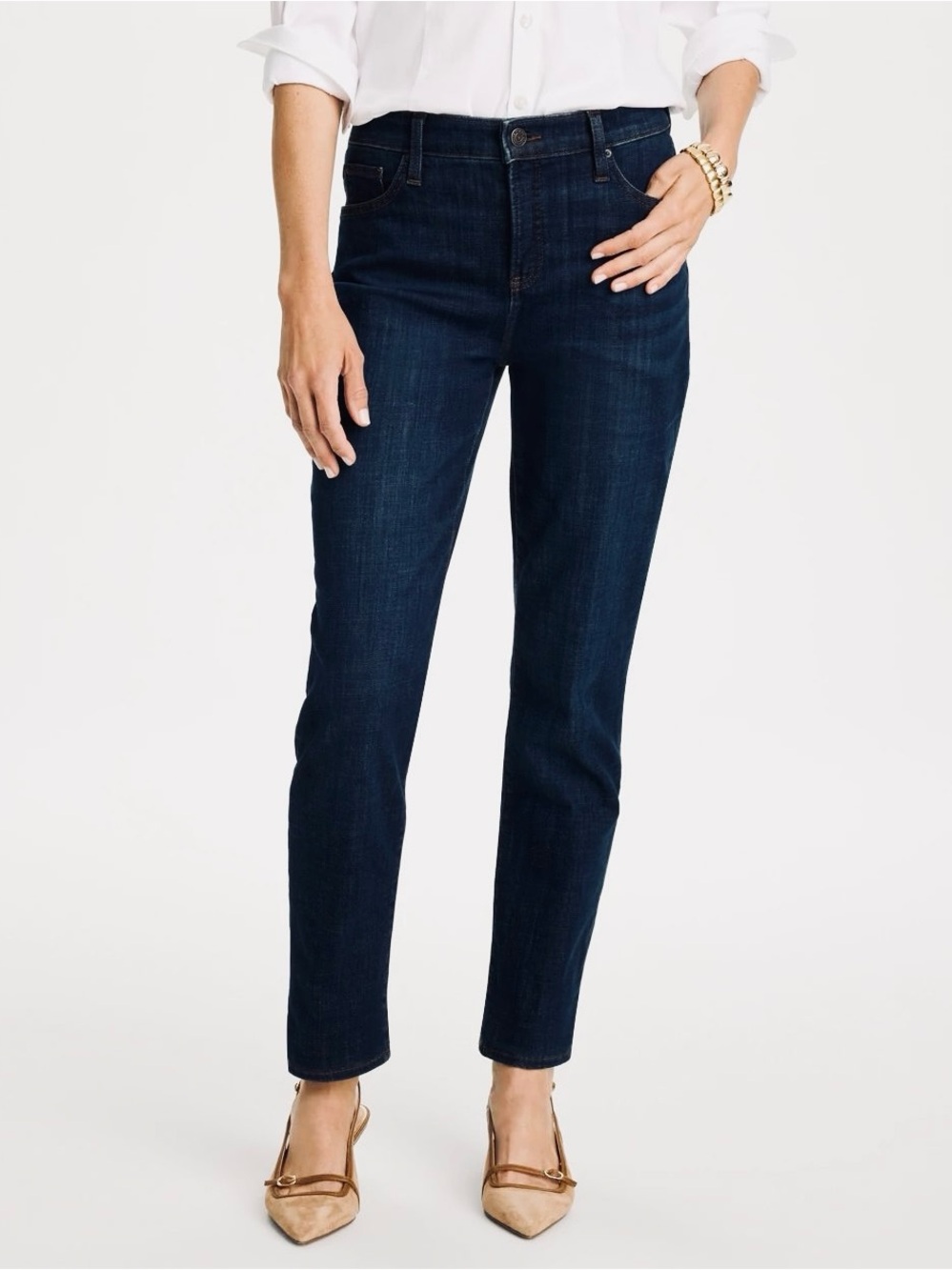 CHICO’S Fabulously Slimming Ankle Dark Indigo Cropped Slim Jeans — #110 LHP